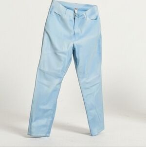 Tianello Vintage Women's Robin's Egg Blue stretch cotton high waist XL 32 In